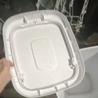 White Plastic Trash Bin  Portable No Signs Of Use