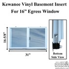Kewanee C400k 16  Vinyl Basement Insert Dual Pane Glass