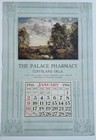 1916 Palace Pharmacy Cleveland Oklahoma Advertising Calendar Thomas Moran Sample