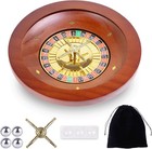 10 Inch Wooden Roulette Wheel professional Solid Wood Casino Wheels   