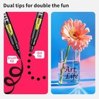 Nawod 6 Black Acrylic Paint Pens  Acrylic Paint Markers Dual Tip  dot Tip   Brus