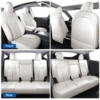 Full Set Custom Fitted Car Seat Covers For Tesla Model Y 2020-2024 Nappa Leather