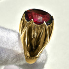 Red Ruby Gemstone 14k Solid Yellow Gold Handmade Men s Ring Men s Jewelry