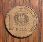 1993 Dominican Republic 1 Peso Juan Pablo Duarte  Coat Of Ams  6 5g 25mm Coin