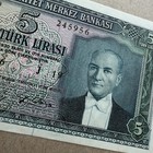 Rare          Turkey 5 Lira Banknote L 1930  1961  P173 Turkish Currency Turkiye