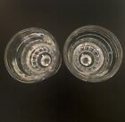 Heavy Bottom Clear Shot Glasses With White Line  set Of 2  High Quality