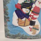 Bucilla Santa In Chimney Christmas Stocking Kit 18  Felt Applique Vintage New
