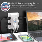 5 Outlet Extender Multi Plug Wall Outlets With 4 Usb Charging Ports  1 Usb C Out