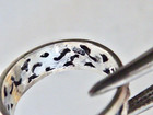 Vintage Very Small Size 1 5 Open Pierced Silver Band Ring Child s Ring    5 Mm
