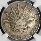 1863-mo Th Ngc Xf 45 Mexico 2 Reales City Mint Silver Coin  24072803c 