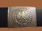 Post War West German Army Leather Belt   Buckle Size Medium 100cm 39  Inches