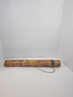 Vintage Primitive Valiha Tube Zither Bamboo Musical String Instrument W cowhide