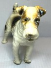 Vintage Mid Century Wire Haired Fox Terrier Porcelain Figurine Glossy Japan 6   