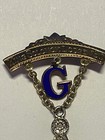 Masonic Masons 1933 14k Gold Ribbon Style Pin King Solomon Lodge  60