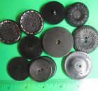  11  Vintage 1 1 4 -1 5 8  Black Plastic Wood Shank   2-hole Coat Buttons-10 90