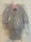 Nwot Boys 4pc Formal Suit Set Blazer Bow Tie Shirt Pants Wedding Outfit Size 12m