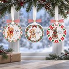 Personalized Christmas Pet Portrait Ornament  Custom Dog Photo Ornament  Persona