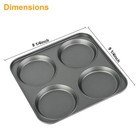 Tiawudi Muffin Top Pan  4-cup Hamburger Bun 9 4 X X 0 6 Inches  Gray