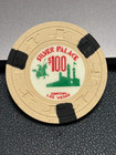  sharp   100 Silver Palace Casino Poker Chip Las Vegas Nevada Gambling Token
