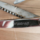 Vintage Wiss Inlaid Big  Upholstery Tailor Scissors Shears Aa11 Usa Steel Angled