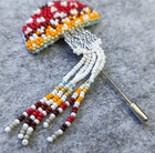 Handmade Cross-stitch Brooch   mushroom 