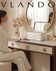 Vlando Jewelry Box Organizer For Women  3-layer Jewelry Storage Case glass Lid
