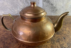 Vintage Nuris Copper   Brass Tea Pot  5 Made In Istanbul Turkey Patina