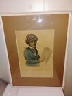 Original Thomas Mckenney   James Hall Hand Colored Lithograph Sequoyah Cheerokee