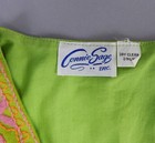 Vintage 1960s Connie Sage Hippie Boho Child Girls Size Embroidered Vest Green