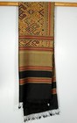 Beautiful Lao Shawl_large Gold Over Black_hand Woven_heavy Quality Silk_261143a