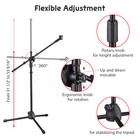 Adjustable Microphone Stand Mic Clip 360-degree Rotating Boom  Foldable 4 Packs
