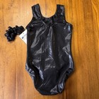 Gk Elite Mystique Tank Gymnastics Leotard Girls Cm 6-7 Black Shimmer Gym Leo