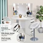 Corner Makeup Vanity Desk With Mirror   Lights 44   Bedroom Vanity Table Shelf_
