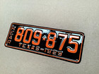 Vintage 1929 Texas Rear License Plate Very Nicely Restored High Quality 809 875
