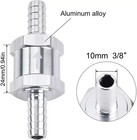 Heavy-duty 3 8  Aluminum Check Valves  2-pack For Marine Fuel   Water Lines