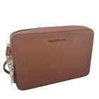 Michael Kors Jet Set Large East West Crossbody Bag Brown Saffiano Leather Gold
