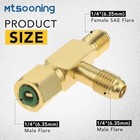 1 4  Sae Adapter Straight Refrigerant Ball Valve For Air Conditioner