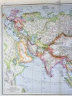 1881 Andrees Map Asia China Japan Korea India Arabia Hong Kong Singapore Siberia