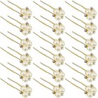 18pcs Crystal Pearl Hair Pins Bridal Hair Clip Accessories For Brides Women Gril