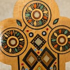 Vintage Intricate Inlaid Wooden Cross Handmade Mother Of Pearl Beads Religious