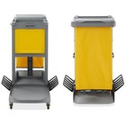 Open Box - Commercial Janitorial Cleaning Cart On Wheels W Key-locking Cabinet