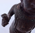 Vintage Benin Nigeria African Cast Bronze Sculpture  Statue Standing Figure