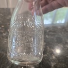 Lonque Vue Farm Half Pint Glass Milk Dairy Bottle West Hartford Conn Ct