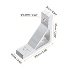 2pcs 90 Degree Angle Aluminum Profile Corner Brackets 2020 Series Silver