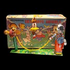 Vintage Tin Litho 1950 s Wind-up Toy Skipping Rope Animals W  Original Box