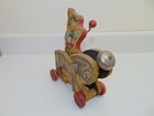 Vintage 1939 Fisher Price Disney Pinocchio And Donkey  494 Wooden Pull Toy