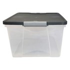 Homz 15 Qt Stackable Plastic Storage Container W snaplock Lid  Gray  4 Pack 