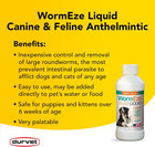 Durvet Wormeze Liquid Canine   Feline Antihelmintic  8 Oz