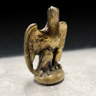 Antique Cast Brass American Federal Eagle Flagpole Finial Topper Ornate Statue