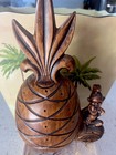 Vintage Hawaiian Treasure Craft      Pineapple  menehune Signed 1951 Compton  ca 